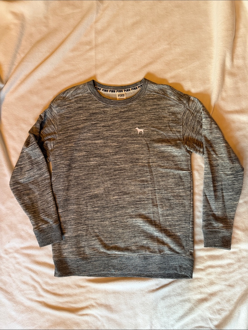 PINK Victoria's Secret Gray Marled Crewneck Sweatshirt